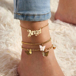 Angel Butterfly Anklet Set